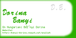 dorina banyi business card